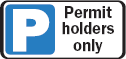 Permit Holders Only Parking Restriction Sign
